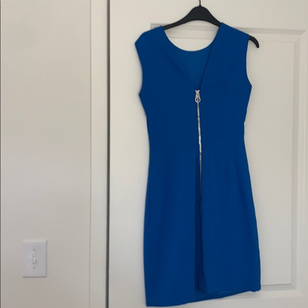 Cobalt blue Versace dress with zipper down back
